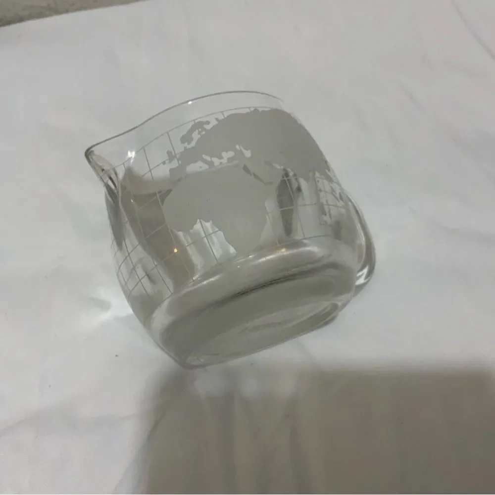 Vintage Nestle Nescafe Globe Glass Creamer Made in Japan Glassware A13